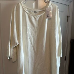 Kim Rogers NWT Women's Cream Long Sleeve Top